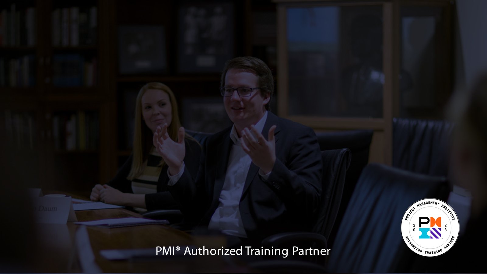 Red Learning Dubai logo with PMI Authorized Training Partner seal.